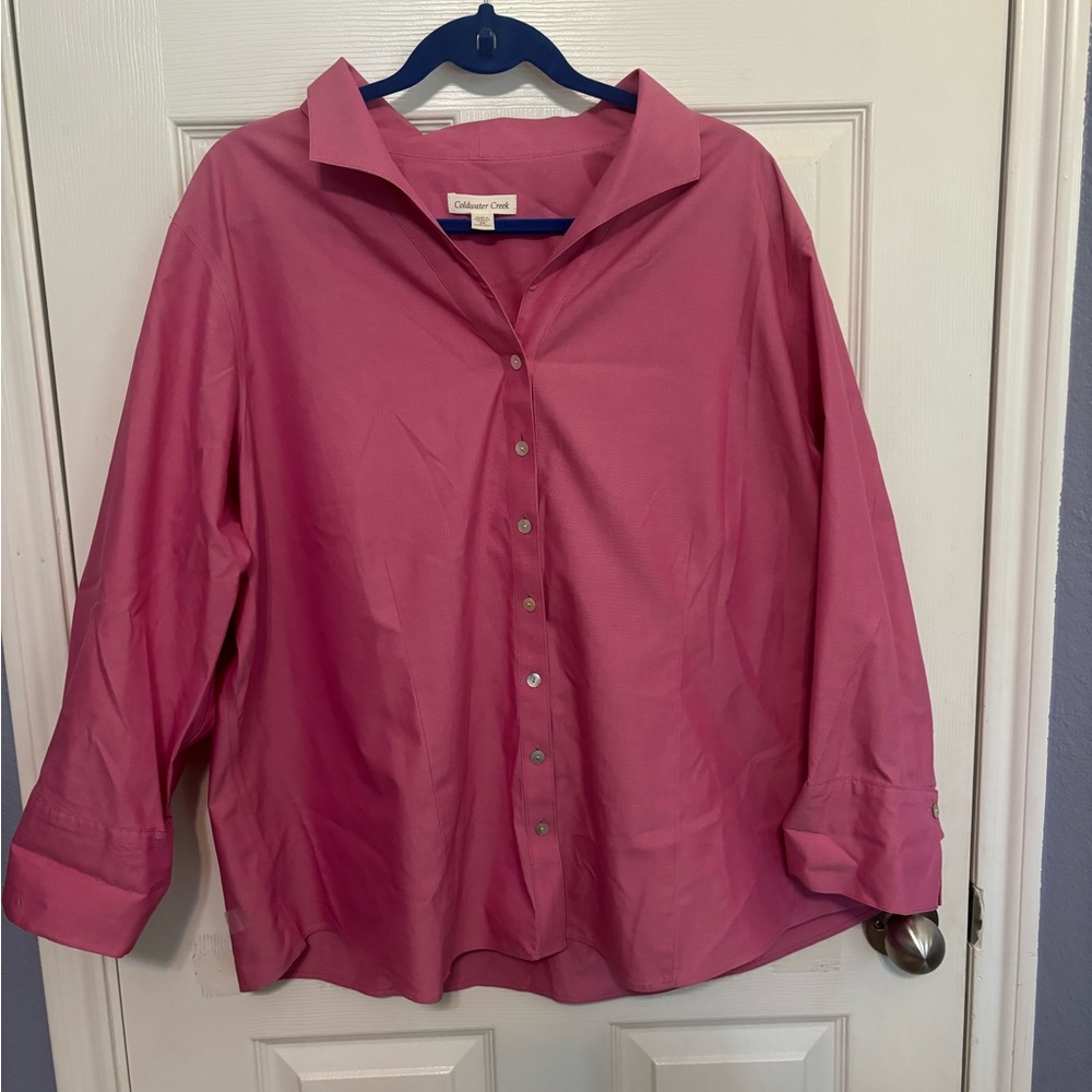 Coldwater Creek Women’s Pink Button Down